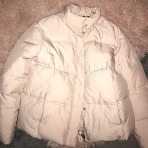 Topshop blush puffer jacket